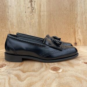 Dexter Tassel Wingtip Loafers Black Mens Size 10  Made In USA